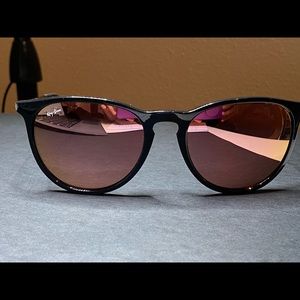 Ray-Ban ERIKA Sunglasses Violet with RoseGld Flash